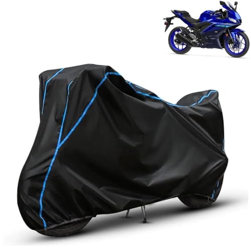 Image of Kerwa Waterproof Bike Cover Compatible with Yamaha YZF-R3 | Dust Proof, UV-Resistant, All-Weather Protection Bike Body Cover, Windproof Elastic Bottom