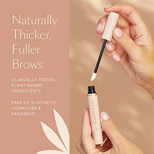 Vegamour GRO Brow Serum - Vegan and Natural Eyebrow Serum with Zinc & Biotin for Fuller, Thicker Brows - Thumbnail 3