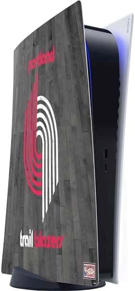Skinit Decal Gaming Skin Compatible with PS5 Digital Edition Console - Officially Licensed NBA Portland Trail Blazers Hardwood Classics Design