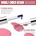JUAAZIN 2-in-1 Fuchsia Lip Stain Peel Off & Hydrating Plumping Lip Oil with Tweezer, of Women Long Lasting Waterproof Peel Off Lip liner Tattoo, Highly Pigmented for All Skin Types 04#