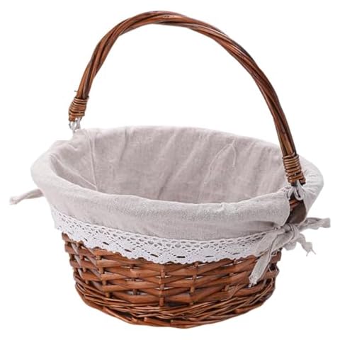 JISADER Handmade Rattan Picnic Basket Cover