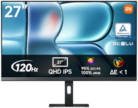 （23:00時点） Xiaomi A27Qi 27インチ モニター QHD 2560×1440 120Hz IPS