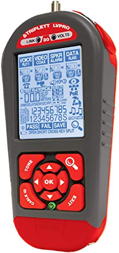 Triplett Lvpro30Sr Network Cable Tester/Verifier With 12 Tester Apps And 8 Rj45 Smart Remotes - Coax, Cat5/5E/6/6A/7, Shielded/Unshielded,Black #TOP6