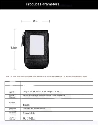 Cowhide Accordion Card Holder Leather Small Wallet2