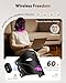 Red Light Therapy for Face - Cordless LED Mask Light Therapy, 4 Modes with 850nm Infrared & Red Light, 60-Min Battery, Timer Function, Salon-Level Results at-Home