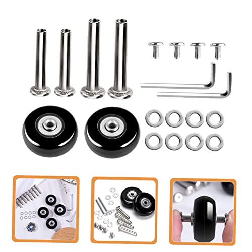 2 Conjuntos Rodas De Carrinho Rodízio Mala De Scooter Rodas Para Carrinho Substituição De Rodas De B