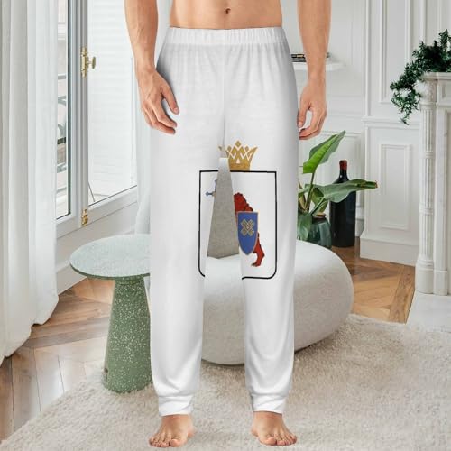Coat of Arms of Mari El Men's Pajama Bottoms Sleep Lounge Soft Comfy Pants Sleepwear2