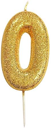 Anniversary House Metallic Rose Gold Glitter Candle, Number 1, 1st Birthday Cake Topper, 7 Centimeters, AHC50/1