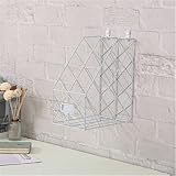 ELEGANTE: El diseño elegante y moderno para decorar sus paredes y mantener su oficina o en casa limpia y ordenada, el bastidor de archivos de pared aprovecha al máximo su espacio vertical.