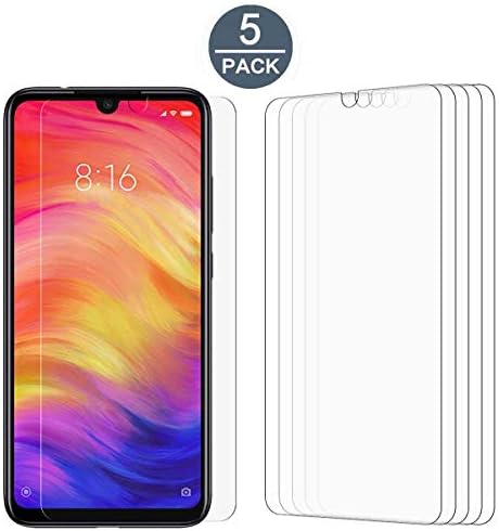 [5 Pack] Tonvizern Compatible for Xiaomi Redmi Note 7 / Note 7 Pro High Definition Screen Protector Film [Not Glass]