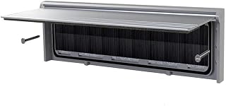 Letter Box Cover with Brush & Flap for Internal OR External Use - Silver Finish