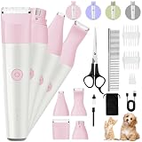4 in 1 Rechargeable Dog Clippers Grooming Kit with 2 Speeds and Low Noise