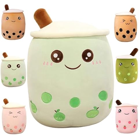Kekeso Soft Plush Boba Milk Tea Pillow Cover