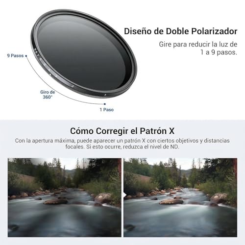 Filtro ND variable 52mm NEERWER giratorio con revestimiento que repele manchas 5