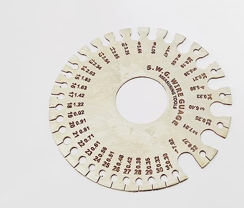 Image of Inditrust New Round Thickness Stainless Steel Wire Gauge Diameter Gage Metal Inch Measurement Instrument (1 Piece)