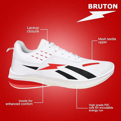 Image of 590 Men's & Boy's PVC Sole with Breathable Mesh Upper White Running Shoes for Rinning, Gym and Sports Activity