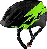 ALPINA PICO - Leichter, Optimal Klimatisierter & Bruchfester Fahrradhelm Mit Fliegennetz F&uuml;r Kinder, black-green gloss, 50-55 cm