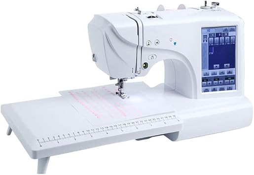Electric Embroidery Machine, 158 Design, Built-in Large LCD Touch Panel, 210 Characters, 30 Pattern Borders, USB Port, Easy Sewing