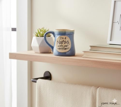 Taza de porcelana azul 18 oz para enfermería miniatura 5