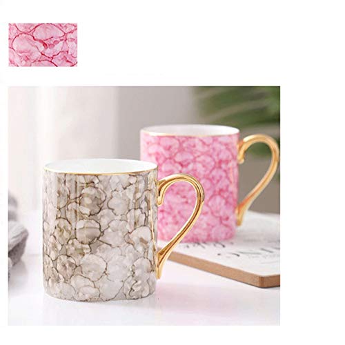 Caneca de café Bone listrado dourado de estilo europeu China caneca de café da tarde Copo de água do