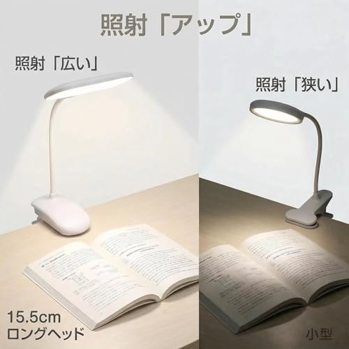デスクライト クリップ 充電式 LEDクリップライト ベッド ライト 読書灯 目の保護 デスクライト スタンドライト 卓上ライト USB充電/プラグインデュアル目的 3段階の色調整 無段階調光 360°回転 タッチセンサー 寝室/勉強部屋/ベッドサイドに最適 滑り止めクリップ 省エネで明るい、子供に最適な (通常)