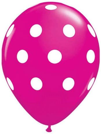 Party decoration Pink Polka dot balloons (12) latex