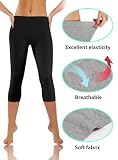sesto senso Legginsy z wiskozy dla kobiet 3/4 długie dziewczęce spodnie fitness spodnie sportowe kolorowa joga, czarny, S