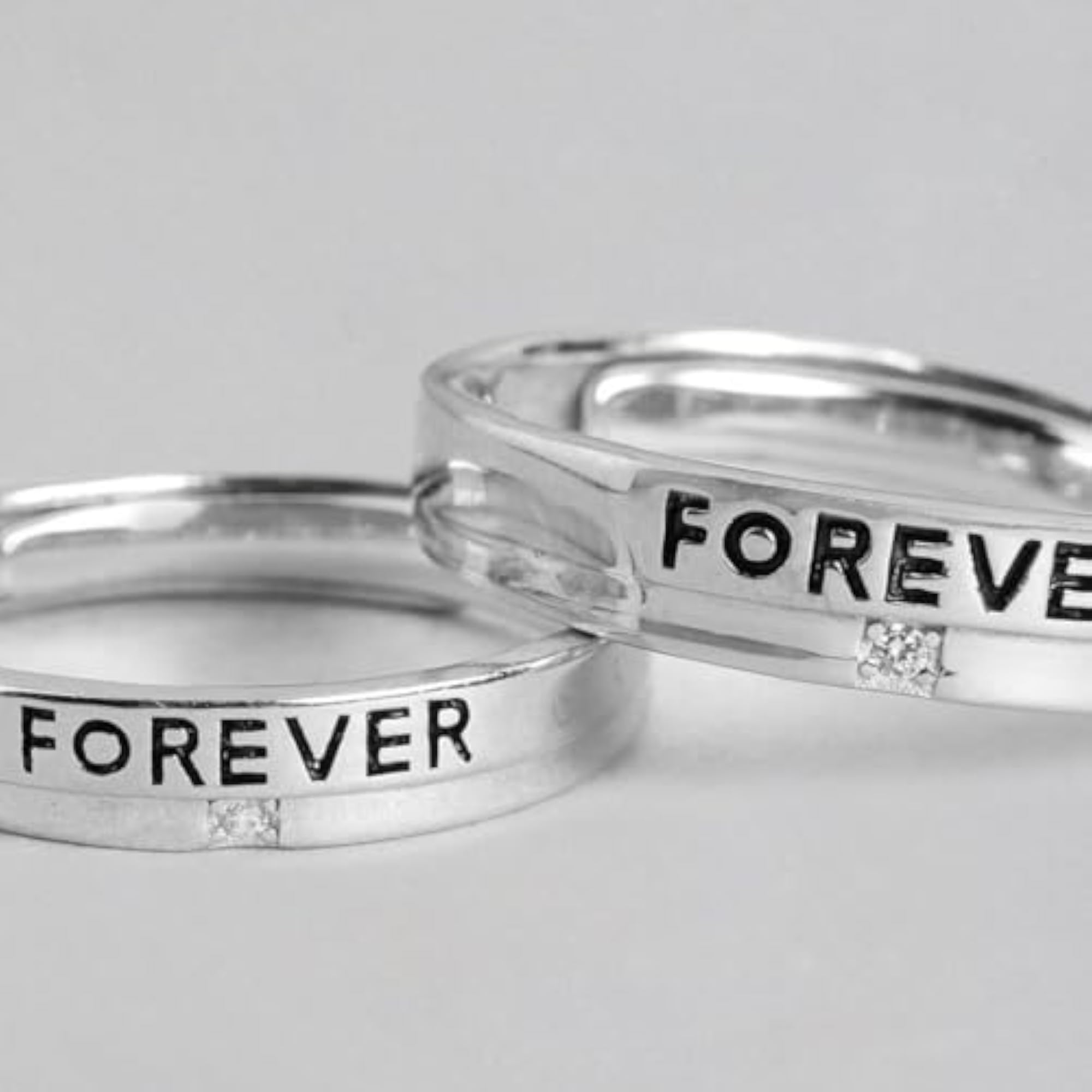 925 Sterling Silver Contemporary Rhodium Plated Ring