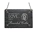 Produktbild Schiefertafel « All You Need is LOVE and a BEARDED COLLIE » Schild mit Hunde Motiv - Türschild Dekoration Dekoschild Geschenk