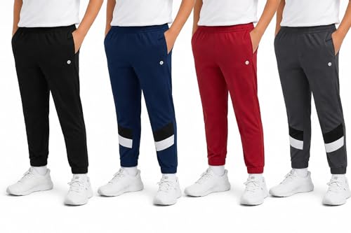 Pantalon de sport pour enfants RBX lot de 4 bas en tricot résistant 4-20 ans