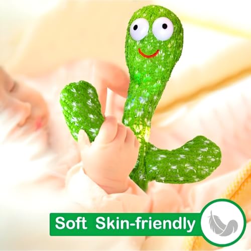 Image of ALCA Rechargeable Toys Talking Cactus Baby Toys for Kids Dancing Cactus Toys Can Sing Wriggle & Singing Recording Repeat What You Say Funny Education Toys for Children Playing Home Decor for Kids