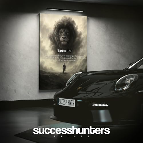 Motivational Wall Decor - Lord With You - Hanging Art for Office and Bedroom, Inspirational Wall Decor, Mounted Motivating Art Work, Office Pictures Canva, Successs Quotes Poster (24"L x 18"W)