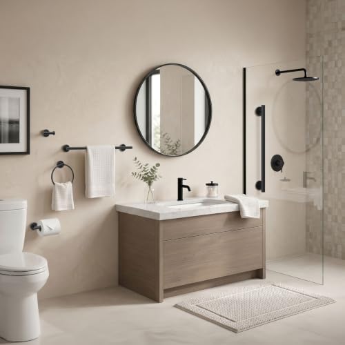 Image of Gatco 4241MX Latitude II, 18 inch Towel Bar, Matte Black