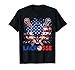 Lacrosse USA Flag Lax Helmet Sticks 4th Of July T-Shirt