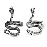 Design: verstellbare Größe, der 24 Juwelen Gewinde Schlangenring für Männer und Frauen Rockera, Punk; Gothic ist ein verstellbarer offener Ring, anpassbar an jeden Finger. Es ist ein modisches und transgressives Schmuckstück für die kühnsten Frauen.