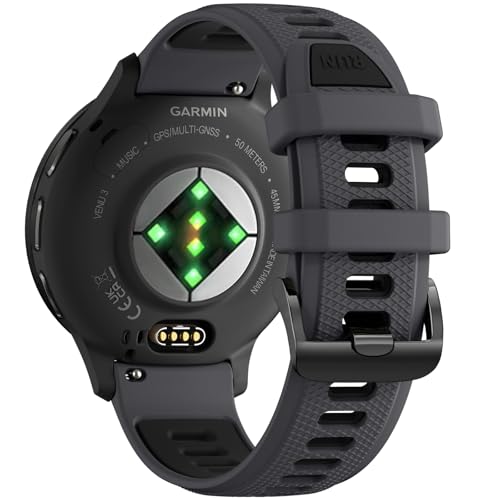 GEAK 22mm Watch Band Compatible for Garmin Venu 4 3 2 Watch Band 45mm, 22mm Quick Release Bicolor Design Silicone Replacement Band for Forerunner 265/255/Vivoactive 4/Venu 3 4 2 Watch Band Women Men