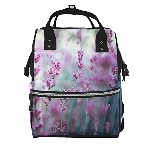 Sac à dos à langer élégant finitions premium imprimé lavande exclusif