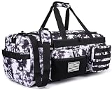 LHI 50L Tactical Duffle Bag for Men, 3-in-1 Gym Duffle and Backpack, Shoe Compartment, Laptop Sleeve...