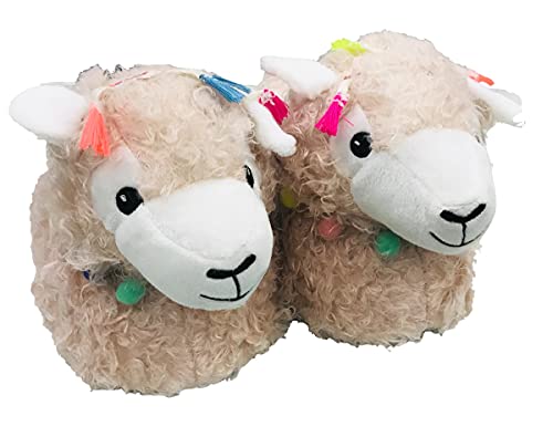 Pantufa feminina de lhama 3D com detalhes (36a37)