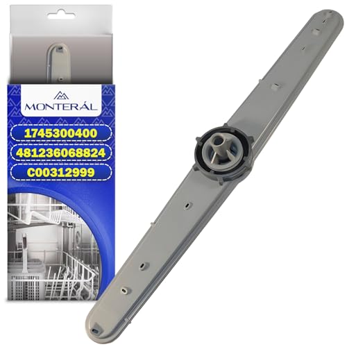 Braccio di Spruzzo Superiore per Lavastoviglie Ha il Codice Originale 1745300400 per Beko 481236068824 C00912514 per Whirlpool per Indesit per Ariston - Garanzia di 10 Anni - MONTERAL
