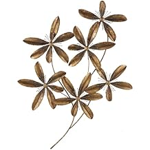 Deco 79 Metal Floral Home Wall Decor 3D Wall Sculpture, Wall Art 28" x 2" x 39", Gold