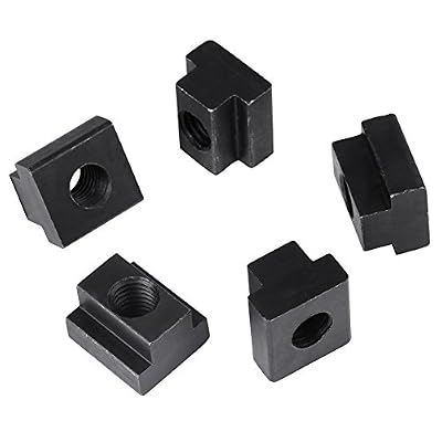 T Slot Nuts 5pcs/ Black Oxide Finish T Slot Nuts Fit Into T-Slots in Machine Tool Tables Woodworking