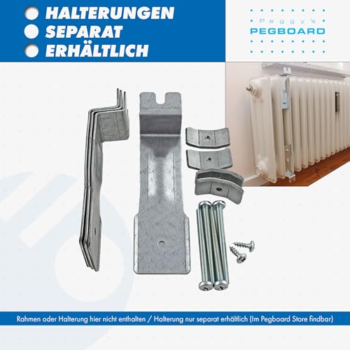 Pegboard SEVILLA Lochwand 122 x 61 x 0,3 cm MDF-Platte weiß lackiert - Heizkörperverkleidung, Türfüllung, Paravent oder Lüftungsgitter (Einzelpackung)