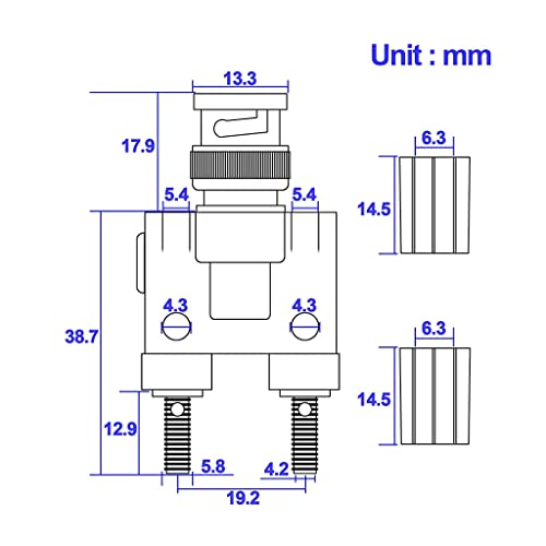 Alnicov 2PCS BNC Male Plug to 2x4mm Dual Banana Jack Socket Binding Post Audio Adapter Connector