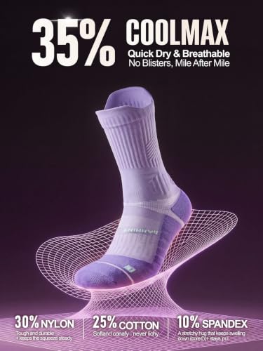 Image of Coolmax Running Socks for Women Stay Dry Cloud Cushioned Compression