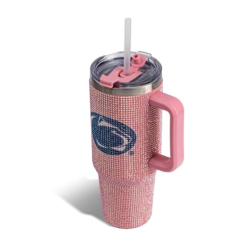 Image of The Memory Company Officially Licensed NCAA - Penn State University 40oz Pink Bling Game Day Tumbler