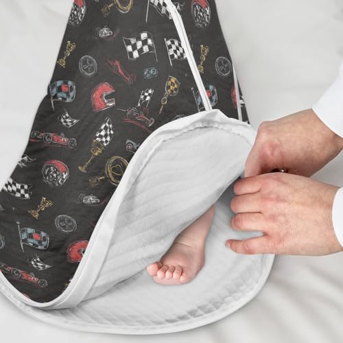 Image of vvfelixl Bright Funny Dinosaurs Baby Sleeping Bag Sleep Sack,Baby Wearable Blanket Sleep Suit for 0-6 Months
