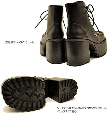 Amazon.co.jp: YOSUKE U.S.A Yosuke Platform Boots Lace-up Boots