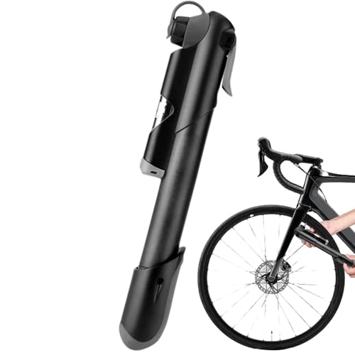 Bomba de aire portátil para bicicleta compacta inflador de aluminio con soporte