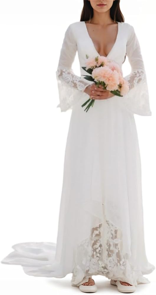 Second Marriage Wedding Dresses For Older Brides White Lace Long Sleeve Cape Wedding Dress Women's Wedding Second Marriage Wedding Dresses For Older Brides White Lace Long Sleeve Cape Wedding Dress Women's Wedding